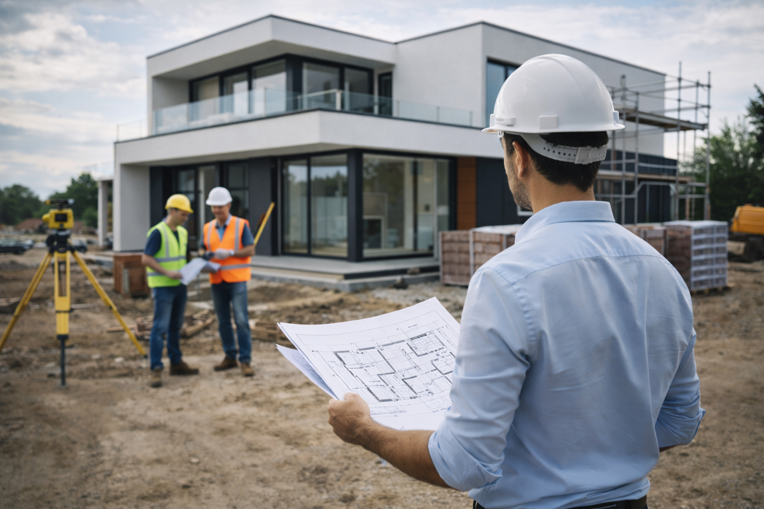 Suivi rigoureux du chantier en tant que direction architecturale ou direction de travaux, assurant coordination, contrôle de qualité, respect des délais et conformité du projet jusqu’à sa réalisation.